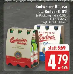 Edeka Budweiser Budvar oder Budvar 0,0% Angebot