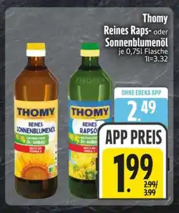 Edeka Thomy Reines Raps- oder Sonnenblumenöl Angebot