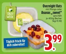 Edeka Overnight Oats mit Mango oder Ananas 'sweet' Angebot