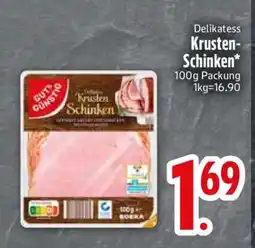 Edeka Delikatess Krusten-Schinken Angebot
