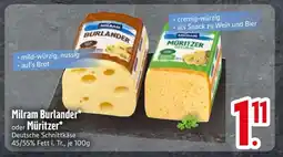 Edeka Milram Burlander oder Müritzer Angebot