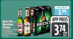 Edeka Beck's Pils oder Warsteiner Pilsener Angebot