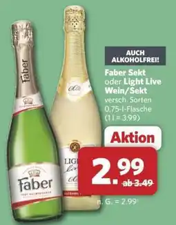 Combi Faber Sekt oder Light Live Wein/Sekt Angebot