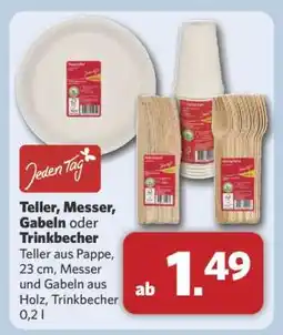 Combi Teller, Messer, Gabeln oder Trinkbecher Angebot