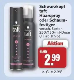 Combi Schwarzkopf Taft Haarspray oder Schaumfestiger Angebot
