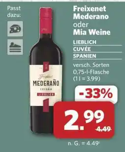 Combi Freixenet Mederano oder Mia Weine Angebot