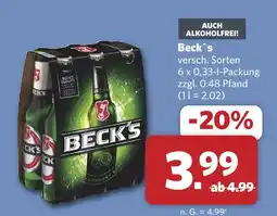 Combi Beck's bier Angebot