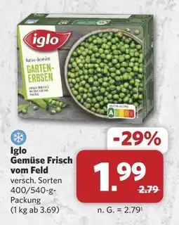 Combi Iglo gemüse frisch vom feld Angebot