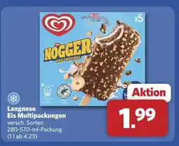 Combi Langnese eis multipackungen Angebot
