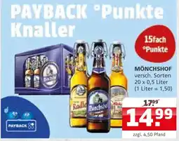 Getränke Quelle Mönchshof versch. sorten Angebot