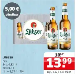 Getränke Quelle Lübzer pils Angebot