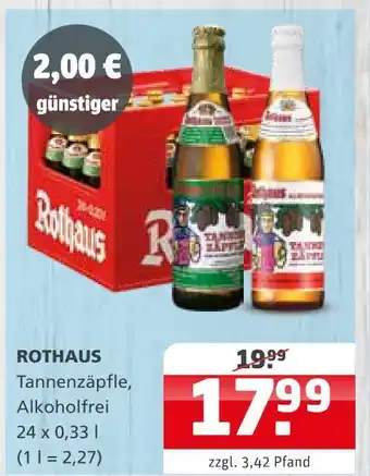 Getränke Quelle Rothaus tannenzäpfle, alkoholfrei Angebot