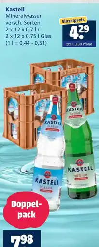 Getränkewelt Kastell mineralwasser versch. sorten Angebot