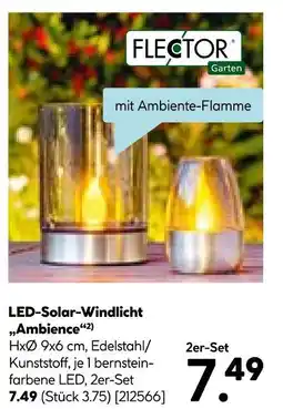 Hellweg Flector led-solar-windlicht ambience Angebot