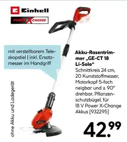 Hellweg Einhell akku-rasentrimmer ge-ct 18 li-solo Angebot
