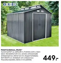 Hellweg Durabil metall-gerätehaus martin Angebot