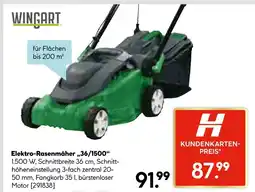Hellweg Wingart elektro-rasenmäher 36/1500 Angebot