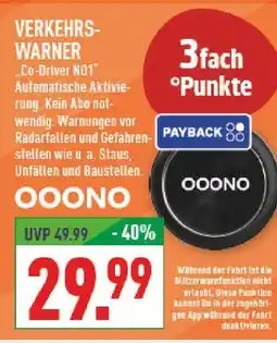 Marktkauf Ooono verkehrs-warner co-driver no1 Angebot