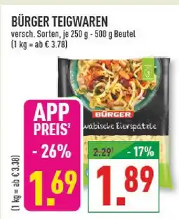 Marktkauf Bürger teigwaren Angebot