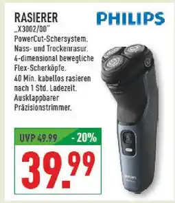Marktkauf Philips rasierer x3002/00 Angebot
