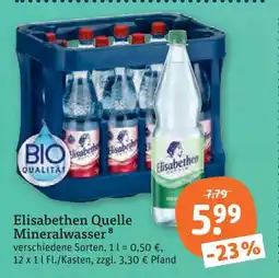 tegut Elisabethen quelle mineralwasser Angebot