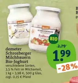tegut Demeter schrozberger milchbauern bio-joghurt Angebot