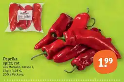 tegut Paprika spitz, rot Angebot