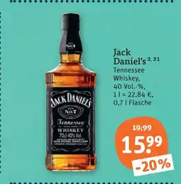 tegut Jack daniel's tennessee whiskey Angebot