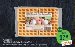 tegut Aldente bio-dinkel-frischeiwaffel Angebot