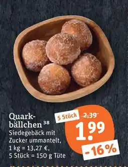 tegut Quarkbällchen Angebot