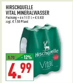 Marktkauf Hirschquelle vital mineralwasser Angebot