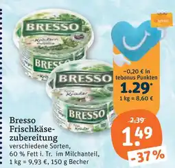 tegut Bresso frischkäsezubereitung Angebot