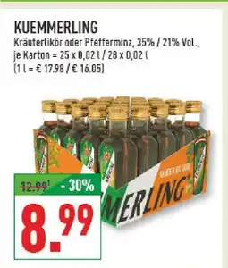 Marktkauf Kuemmerling kräuterlikör oder pfefferminz Angebot