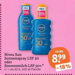 tegut Nivea sun sonnenspray lsf 30 Angebot