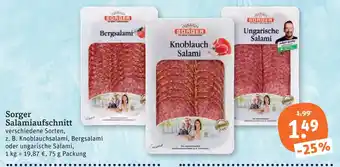 tegut Sorger salamiaufschnitt Angebot