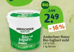 tegut Andechser natur bio-joghurt mild Angebot