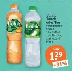 tegut Volvic touch oder tee Angebot