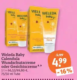 tegut Weleda baby calendula wundschutzcreme Angebot