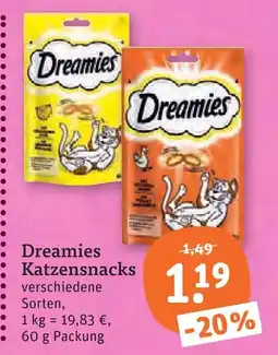 tegut Dreamies katzensnacks Angebot