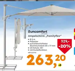 Globus Baumarkt Suncomfort by glatz ampelschirm familyflex Angebot
