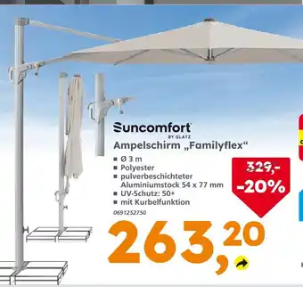 Suncomfort by glatz ampelschirm familyflex