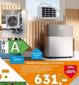 Globus Baumarkt Midea mobile klimaanlage porta split Angebot
