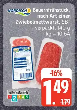 Edeka Nordisch bauernfrühstück, nach art einer zwiebelmettwurst Angebot