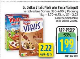 diska Dr. oetker vitalis müsli Angebot