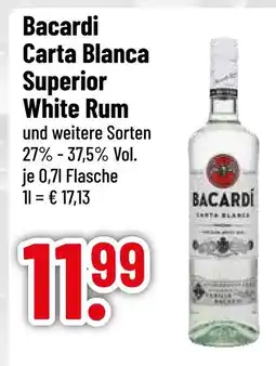 trinkgut Bacardi carta blanca superior white rum Angebot