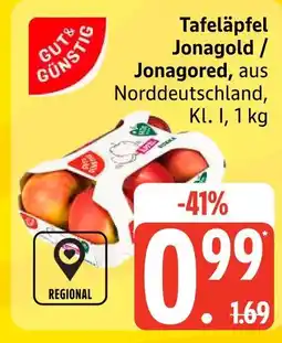 Edeka Gut & günstig tafeläpfel jonagold Angebot