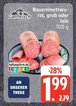 Edeka Gutfleisch bauernmettwurst grob Angebot