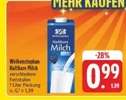 E-Center Weihenstephan haltbare milch Angebot