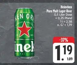 E-Center Heineken pure malt lager beer Angebot