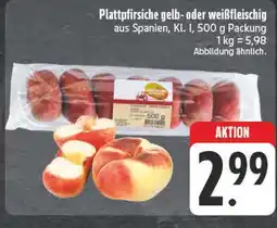 E-Center Plattpfirsiche gelb- oder weißfleischig Angebot